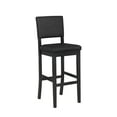 thumbnail image 1 of Linon Milano 31" Indoor Padded Mid Back Barstool, Black Faux Leather, 1 of 22