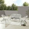 thumbnail image 1 of Linon Millie 4-Piece Outdoor Patio Furniture Set, White, 1 of 5