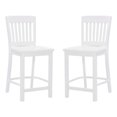 thumbnail image 1 of Linon Mira Wood Commercial Grade Set of Two Counter Stools in White, 1 of 15
