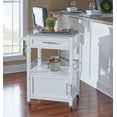 Linon Mitchell Kitchen Cart with Granite Top, 36 inches High, White