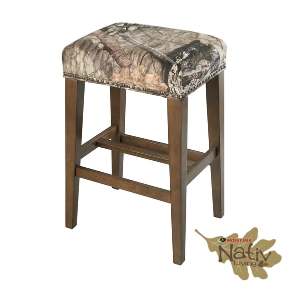 Linon Mossy Oak Nativ Living Backless Bar Stool