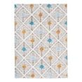 thumbnail image 1 of Linon Motif Printed Faux Rabbit Blinx Polyester 3'x5' Accent Rug in Ivory, 1 of 8