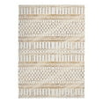 thumbnail image 1 of Linon Motif Printed Faux Rabbit Minear Polyester 5'x7' Area Rug in Ivory, 1 of 8