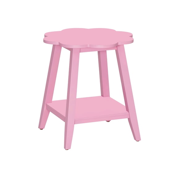 Linon Natalia Kids Flower Side Table, Pink
