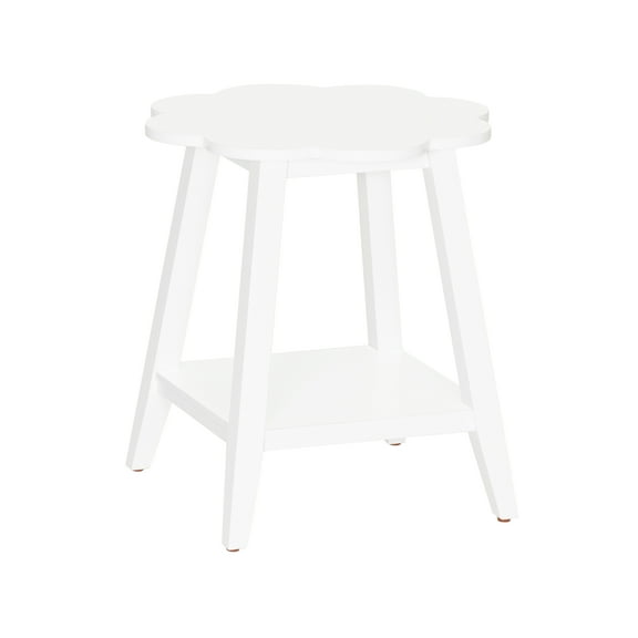 Linon Natalia Kids Flower Side Table, White