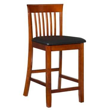 Linon Nataly 25" Mission Back Counter Stool, Dark Cherry