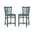 thumbnail image 1 of Linon Neville 24" Mid Back Counter Stools, Set of 2, Hunter Green, 1 of 14