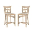thumbnail image 1 of Linon Neville Square 24" Mid Back Counter Stools, Unfinished, Set of 2, 1 of 14