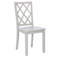 thumbnail image 1 of Linon Nico Side Chair Lattice Back Design in Crisp Light Gray Finished Wood, 1 of 12