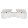 thumbnail image 1 of Linon Nook Bench Collection L-Shaped Wood Farmhouse Breakfast Bench with Hidden Storage, White, 1 of 5