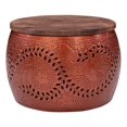 thumbnail image 1 of Linon Nora Metal and Wood Large Drum Table in Copper, 1 of 10