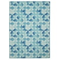 thumbnail image 1 of Linon Outdoor Washable Area Rug Collection, Blue and Ivory, 2' x 3', 1 of 7