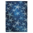 thumbnail image 1 of Linon Outdoor Washable Area Rug Collection, Blue and Light Blue, 7' x 9', 1 of 8