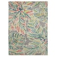 thumbnail image 1 of Linon Outdoor Washable Area Rug Collection, Grey and Green, 5' x 7', 1 of 8