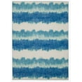 thumbnail image 1 of Linon Outdoor Washable Area Rug Collection, Ivory and Blue, 2' x 3', 1 of 7