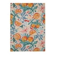 thumbnail image 1 of Linon Outdoor Washable Area Rug Collection, Ivory and Orange, 2' x 3', 1 of 7