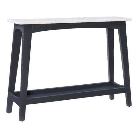 Linon Pace Marble and Wood Console Table in Gray