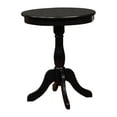 thumbnail image 1 of Linon Palmetto Round Pedestal Accent Table in Black Painted Wood, 1 of 10