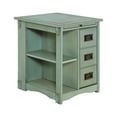 thumbnail image 1 of Linon Parnell Storage Side Table/Cabinet with Pull Out Shelf in Teal Wood, 1 of 16