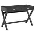 thumbnail image 1 of Linon Peggy 2-Drawer 44" Writing Desk, Black, 1 of 4