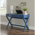 thumbnail image 1 of Linon Peggy 2-Drawer 44" Writing Desk, Navy, 1 of 19