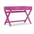 thumbnail image 1 of Linon Peggy 44" Writing Desk with 2 Drawers, Raspberry Pink, 1 of 15