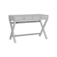 thumbnail image 1 of Linon Peggy Two Drawer Wood Writing Desk in Gray, 1 of 20