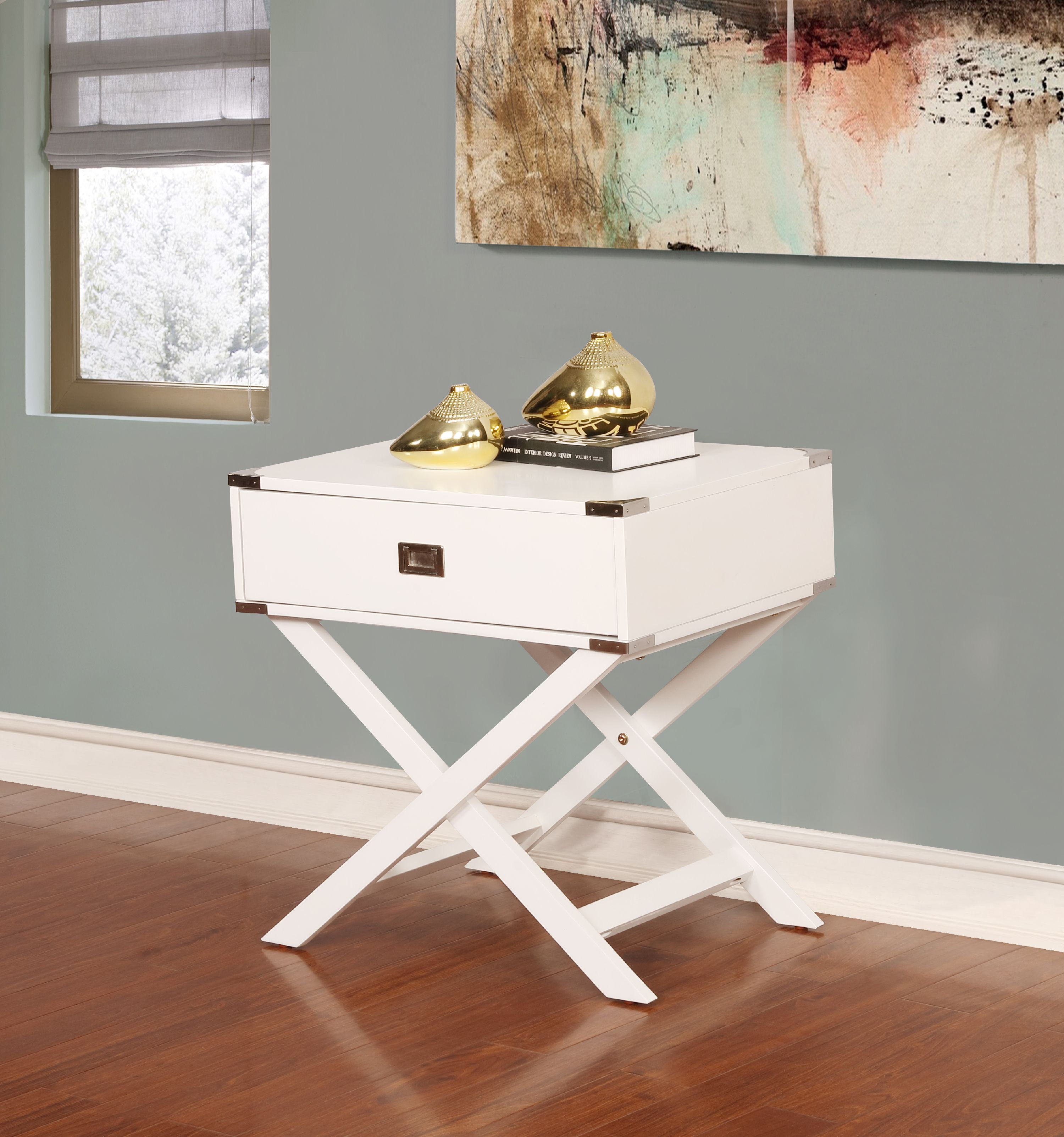 Linon Peggy X Base Accent Table, Multiple Colors