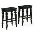 thumbnail image 1 of Powell Pennfield 23" Indoor Backless Wood Bar Stools, Set of 2, Black Sand-Through, 1 of 7