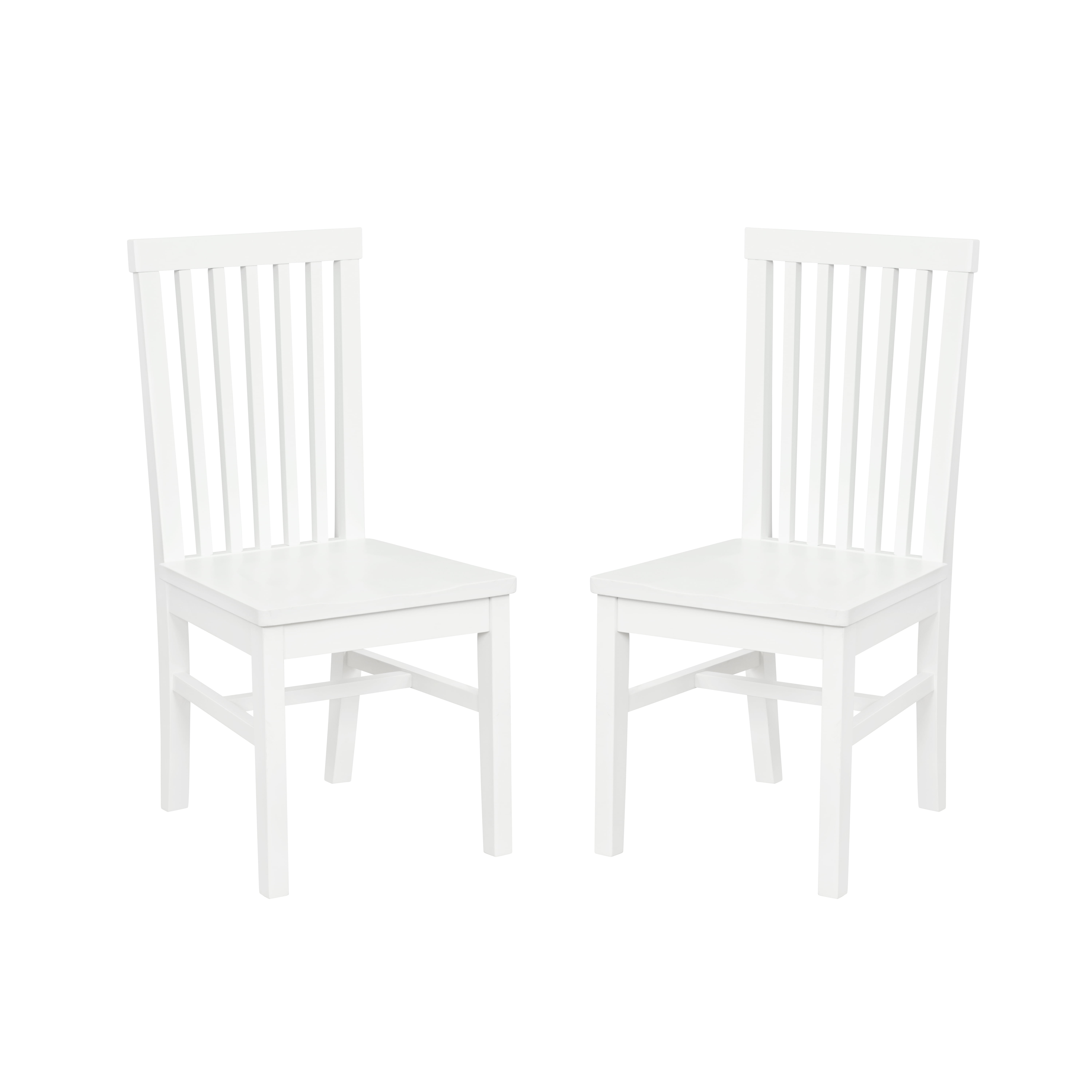 Linon Percival Indoor Wood Dining Side Chair, Set of 2, White