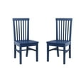 thumbnail image 1 of Linon Erwin Set of Two High Slat Back Side Dining Chairs in Navy Blue Rubberwood, 1 of 4