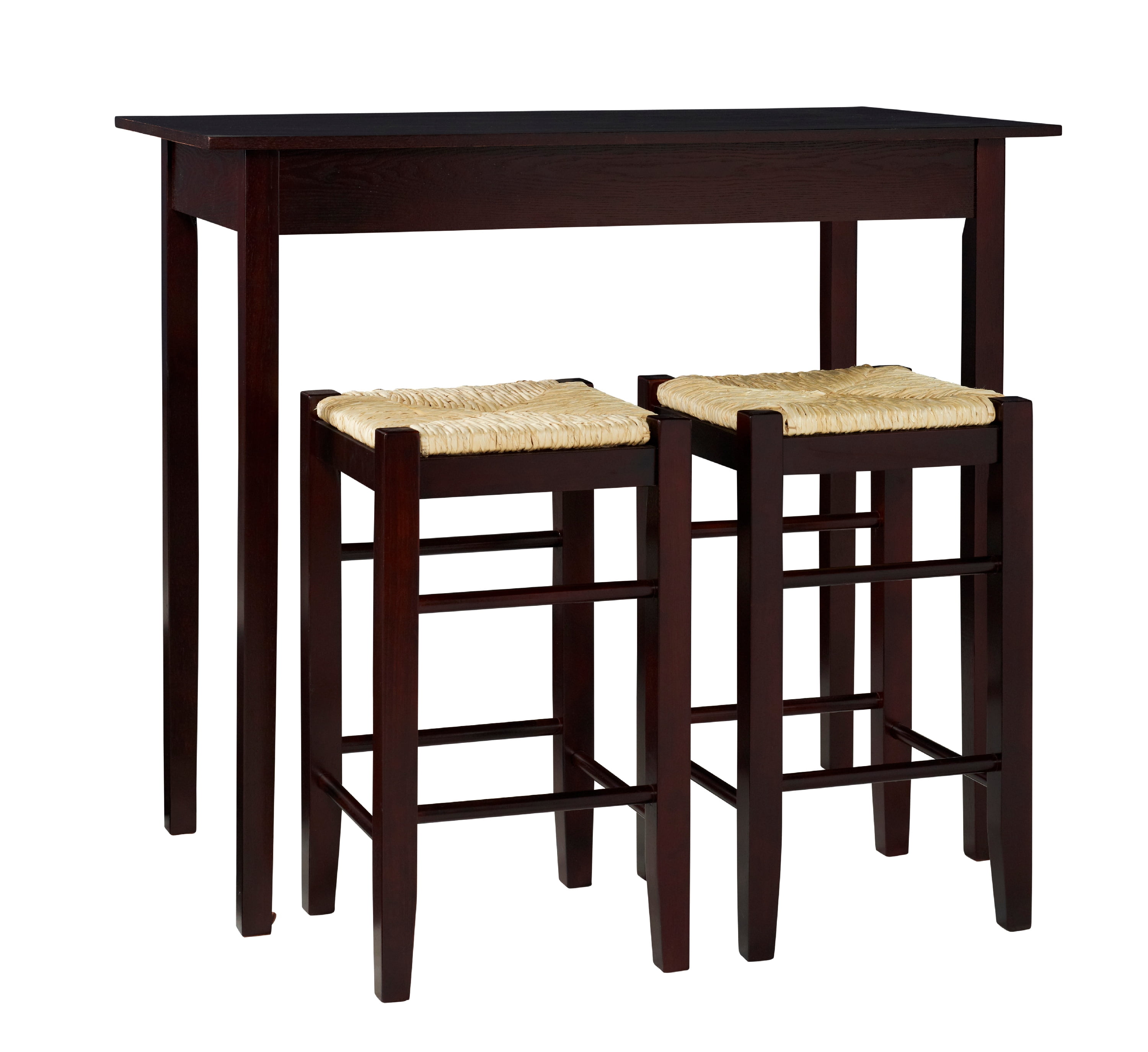 Linon Perkins 3-Piece Counter Height Dining Set Espresso/Sea