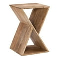 thumbnail image 1 of Linon Perkins Wood Triangle Side Table in Natural, 1 of 15