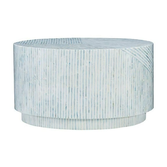 Linon Perrin Capiz Coffee Table Blue