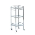 thumbnail image 1 of Linon Pinnacle Bathroom Storage Cart, Chrome Finish, 1 of 8