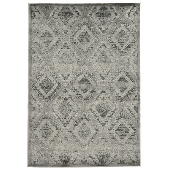 Linon Platinum Area Rug Collection, Gray and Black, 8'' x 11