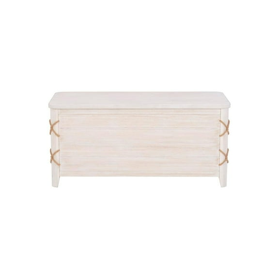 Linon Powell Brosnan Cedar Safety Chest 42 Solid Wood, 50 Mdf, 8 Hardware Whitewash, 38l, 18d, 18h