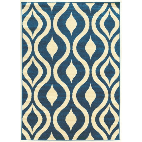 Linon Power Loomed Claremont Drops Polypropylene Rug
