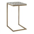 thumbnail image 1 of Linon Priscille Accent C-Table, Gold Metal Base with Neutral Capiz Shell Mosaic Fish, 1 of 11