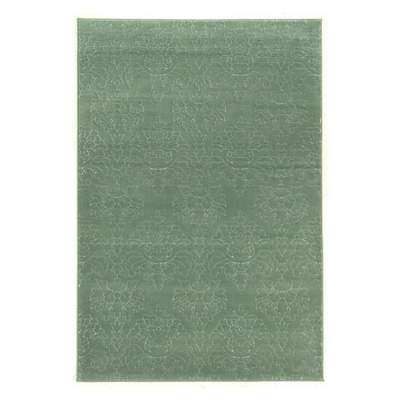 Linon Prisma Collection PA23 Rug 2' x 3' Aqua and White Rectangle