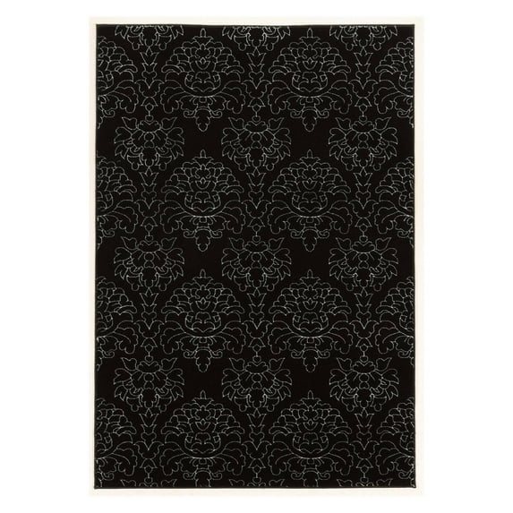 Linon Prisma Chloe Black Rug, Size 2'x3'