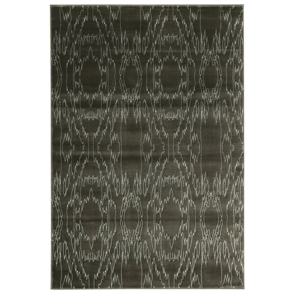 Linon Home Décor Prisma Area Rug Collection, Charcoal and White, 2' x 3'