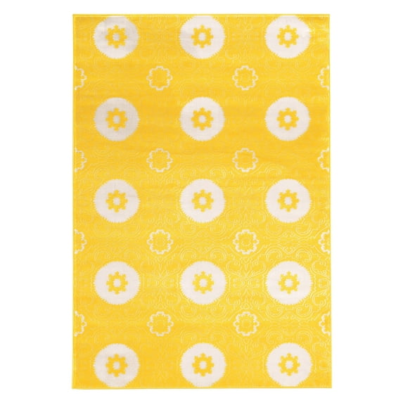 Prisma Karma Yellow Rug, Size 2'x3'