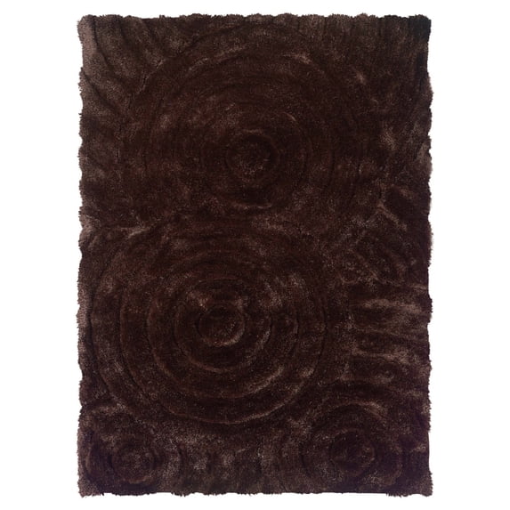 Linon RUG-LK0157 5 x 7 ft. Links Circle Indoor Area Rug - Charcoal