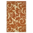 thumbnail image 1 of Linon RUG-TATO0923 1 ft. 10 in. x 2 ft. 10 in. Trio with Twist Hand Tufted Area Rug - Pumpkin & Ivory, 1 of 3