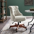 thumbnail image 1 of Linon Ragan High Back Office Chair with Adjustable Height and Swivel, 275 lb. Capacity, Natural, 1 of 10