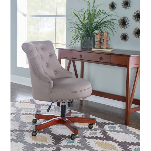 Linon Ragan Task Chairs with Adjustable Height and Swivel, 275 lb. Capacity, Dolphin Gray