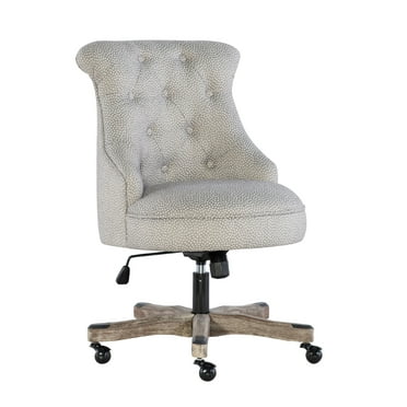 Linon Ragan Task Chairs with Adjustable Height and Swivel, 275 lb. Capacity, Light Gray