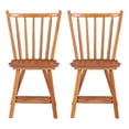 thumbnail image 1 of Linon Reedhaven Set of 2 Windsor Back Side Chairs in Medium Oak Brown Beechwood, 1 of 12