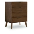 thumbnail image 1 of Linon Reid Mid-Century 4-Drawer Dresser, Medium Brown, 1 of 23